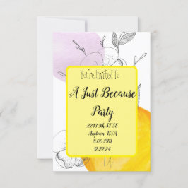 理由カジュアル 招待状