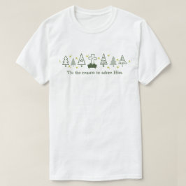 理由クリスチャンのクリスマス出生白 Tシャツ