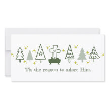 理由クリスチャン出生クリスマスカード