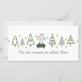 理由クリスチャン出生クリスマスカード