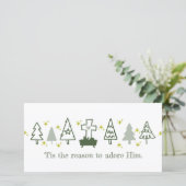 理由クリスチャン出生クリスマスカード (スタンド正面)