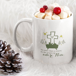 理由クリスチャン出生15ozクリスマス コーヒーマグカップ