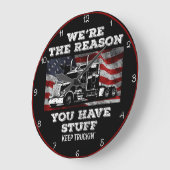 理由物: 保 Truckin ラージ壁時計 (傾斜)