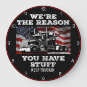 理由物: 保 Truckin ラージ壁時計 (正面)