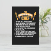 理由：シェフ・調理師料理 サンキューカード (スタンド正面)