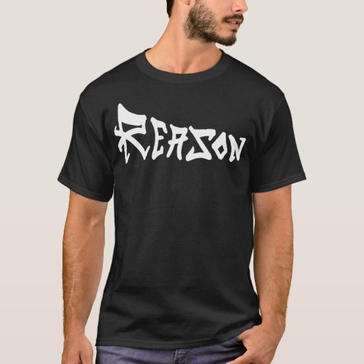 理由(白の文字) Tシャツ (正面)