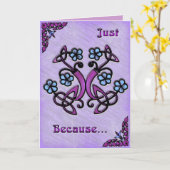 理由 – 薄紫(カード) カード (黄色い花)