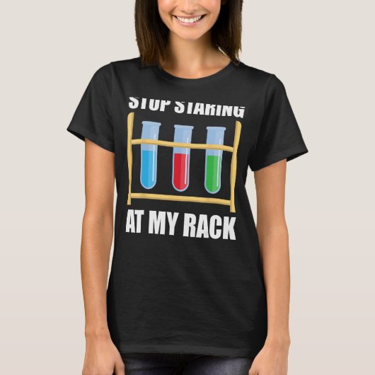理研おもしろい究技術女性男性医療研究員 Tシャツ (正面)