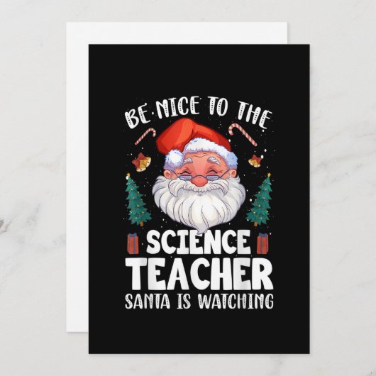 理科の先生に優しくしてね サンタさん クリスマス (正面/裏面)