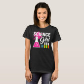 理科女科学子供へ学生科学者 Tシャツ (正面フル)