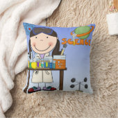 理科研の女の子の枕 クッション (ブランケット)