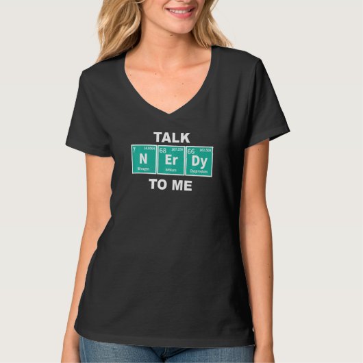 理系が好きな人のための周期表 化学元素 サイエンスフィクション ファン向け Tシャツ (正面)