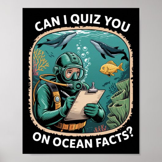 理系が好きな人へのサイエンスTシャツ 海のクイズ ジョーク ポスター (正面)