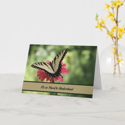 理解が難しい - 励まし カード (黄色い花)