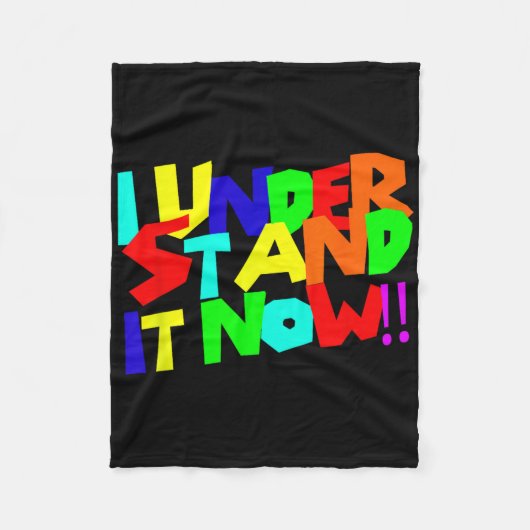 理解した模様 ミームスケル引用 フリースブランケット (正面)
