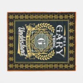 理解できないのはゲイリーだ フリースブランケット (正面(横))