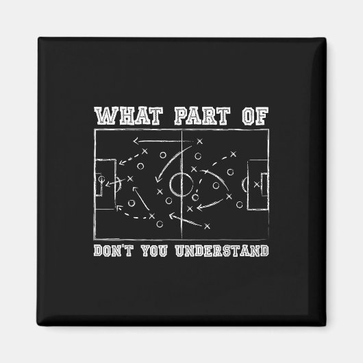 理解できないサッカーコーチゲーム マグネット (正面)