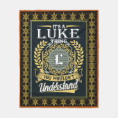 理解できないルークなものだ フリースブランケット (正面)