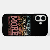 理解できない単語を使うことがある面白Tシャツ Case-Mate iPhoneケース (裏面 (横))