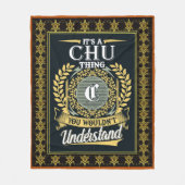 理解できないChuなこと フリースブランケット (正面)