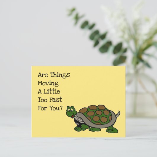 理解のカメは余りに速いPCを動かす事です シーズンポストカード (スタンド正面)