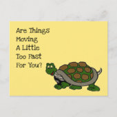 理解のカメは余りに速いPCを動かす事です シーズンポストカード (正面)