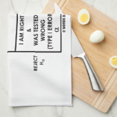 理解のタイプIおよびタイプIIの間違いの統計量 キッチンタオル (四つ折り)