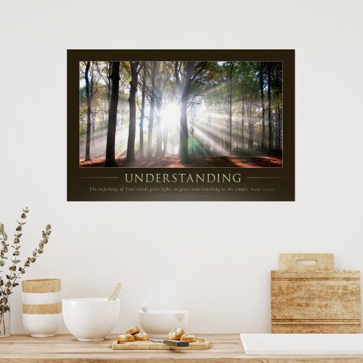 理解 – クリスチャンやる気を起こさせるポスター ポスター (キッチン)
