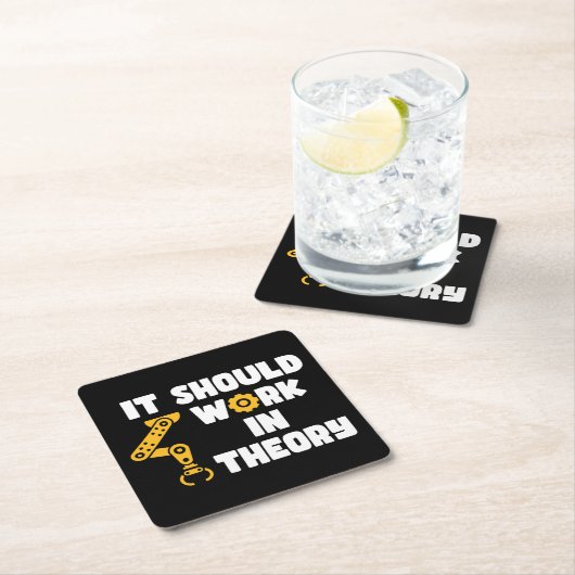 理論的にはロボット腕おもしろいことわざ スクエアペーパーコースター (インサイチュ)