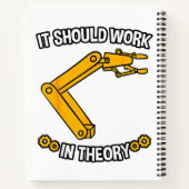 理論Tシャツロボティクスエンジニアで動作する必要がある ノートブック (裏面)