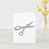 理髪入り鋏 カード (黄色い花)