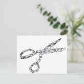 理髪入り鋏 ポストカード (スタンド正面)