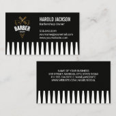 理髪店のはさみと櫛 名刺 (正面/裏面)