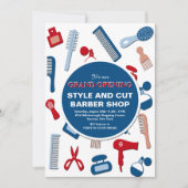 理髪店のオープン発表 案内状 (正面)