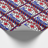 理髪店のステンドグラスの印 ラッピングペーパー (角)