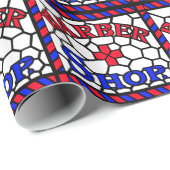 理髪店のステンドグラスの印 ラッピングペーパー (ロールコーナー)