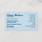 理髪店のスローガンの名刺 名刺 (裏面)