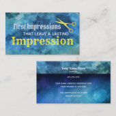 理髪店のスローガンの名刺 名刺 (正面/裏面)