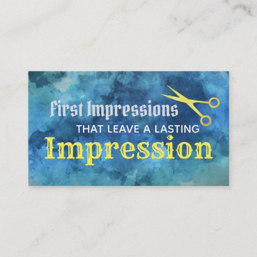 理髪店のスローガンの名刺 名刺 (正面)