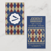 理髪店のダイヤモンドのスタンプカード ロイヤリティカード (正面/裏面)