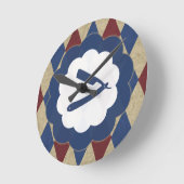 理髪店のダイヤモンド ラウンド壁時計 (傾斜)