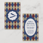 理髪店のダイヤモンド 名刺 (正面/裏面)