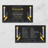 理髪店のテンプレート(理容師の棒およびクリッパー) 名刺 (正面/裏面)