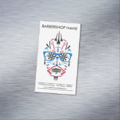 理髪店のパンクのスカル マグネット名刺 (インサイチュ)