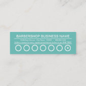 理髪店のパンチカード ロイヤリティカード (裏面)