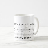 理髪店のラベルのマグ コーヒーマグカップ (正面右)