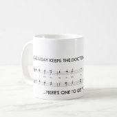 理髪店のラベルのマグ コーヒーマグカップ (正面左)