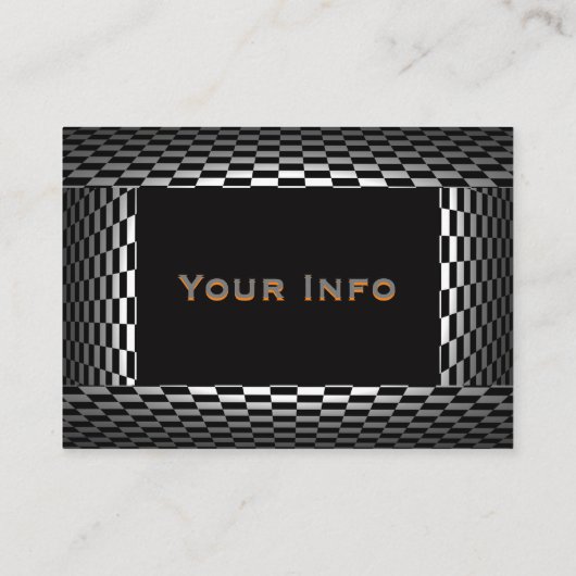 理髪店のヴィンテージの黒、白は、市松模様になります 名刺 (裏面)