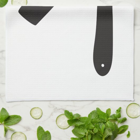 理髪店の剃刀 キッチンタオル (折り畳み)