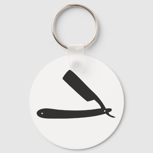 理髪店の剃刀 キーホルダー (正面)
